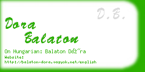 dora balaton business card